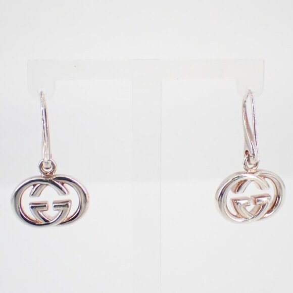Gucci Interlocking Earrings G 925 7.8g - Picture 1 of 3